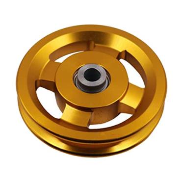 Imagem de oshhni Polia de Rolamento Roda de Substituição Universal Peças de Reposição à Prova de Desgaste em Academia, Ouro, 95mm