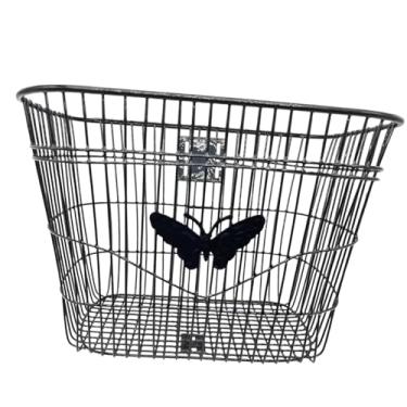 Imagem de Generic Cesta traseira dianteira da bicicleta, acessórios pretos do ciclismo, cesta de suspensão destacável para bicicletas adultas bicicletas de estrada de