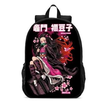 Imagem de MOCHILA ESCOLA INFANTIL JUVENIL ANIME DEMON SLAYER MENINAS-Unissex