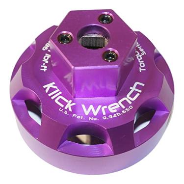 Imagem de Klick Wrench Chave de filtro de óleo limitadora de torque de 2 estágios para Toyota Lexus e Scion motores de 2,0 a 5,7 litros com cartucho de 64 mm 14 flautas filtro de óleo roxo resistente 2 estágios