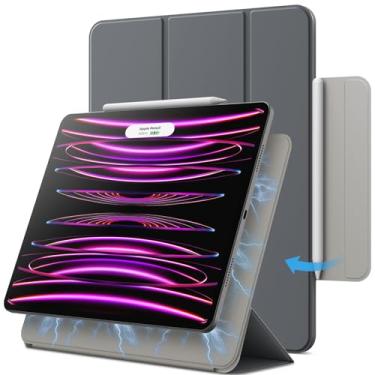 Imagem de JETech Capa Magnética para iPad Pro 12,9 Polegadas 2022/2021/2020/2018 (6ª/5ª/4ª/3ª Geração), Suporte para 2º Carregamento de Pencil, Acessório Magnético, Capa Auto Wake/Sleep (Cinza Espacial)