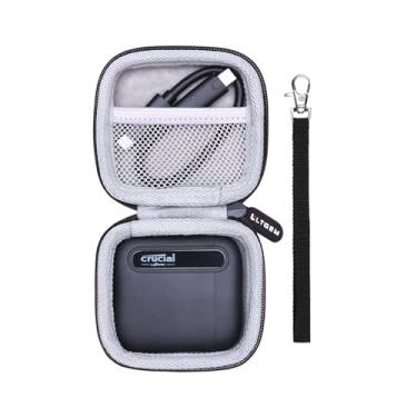 Imagem de L LTGEM Estojo rígido de EVA para SSD portátil Crucial X10/X10 Pro/X9/X9 Pro/X6 ou WD 1TB/2TB Elements SE (apenas capa)