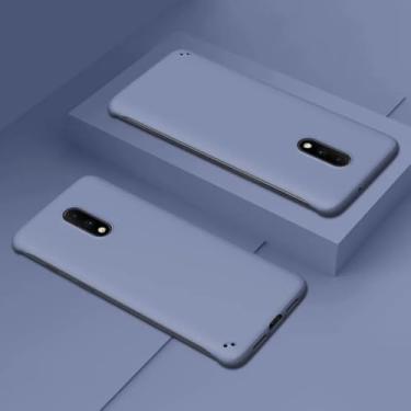 Imagem de Capa de telefone fina sem moldura para OnePlus 11 10 9 9R 8 8T 7T 7 Pro Ultra fina cor de doce capa traseira de plástico rígido fosco, L roxo, para OnePlus 10 Pro