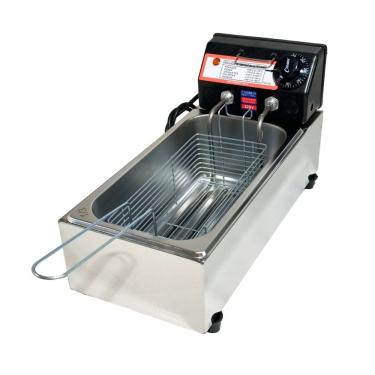Imagem de  Fritadeira Elétrica Industrial Cuba 3L - Pastel, Coxinha, Kibe, Batata 220V