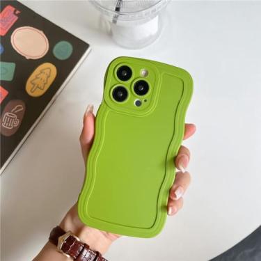 Imagem de Capa de telefone onda encaracolada de cor sólida para Xiaomi para Redmi Note 7 8 Pro Note 9 para Xiaomi 11 Lite A2 A1 Mi 8 9A Capa traseira de silicone macio, verde, para Redmi Note 9 5G