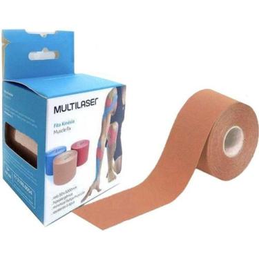 Imagem de Fita Kinésio Multilaser Muscle Fix 5x500cm Rolo - Cores, Bege