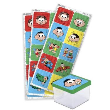 Imagem de Adesivo Quadrado Decorativo Festa Festa Turma da Mônica - 30 unidades 