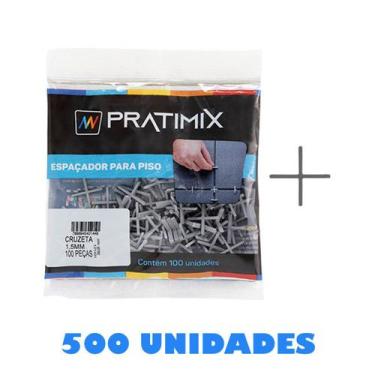 Imagem de Espaçador de Piso em Cruzeta de 4mm Pacote com 500 Peças - Pratimix