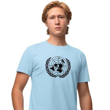 Imagem de Camisa Camiseta Masculina Estampada ONU 100% Algodão Fio 30.1 Penteado