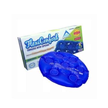 Imagem de Almofada Ortop Flexi Gel Redonda AG Platicos Inflável Caixa de Ovo, Re