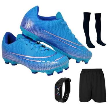 Imagem de Chuteira Campo Adulto Juvenil 200 Nova Travas Gramado Futebol Uzze + M