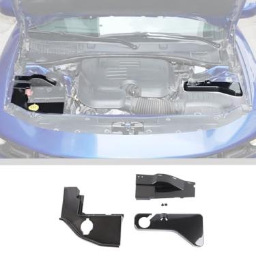 Imagem de JWWY Conjunto de acabamento de tampa de garrafa de refrigerante de poeira lateral do motor Kit de acabamento de capa de motor compatível com Dodge Charger Challenger 2015-2024+ acessórios de motor ABS