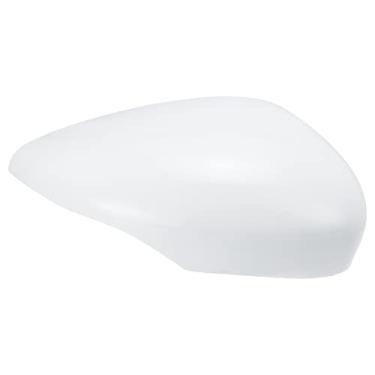 Imagem de X AUTOHAUX Tampa branca do espelho retrovisor da porta do lado direito do carro para Ford Fiesta MK7 2008 2009 2010 2011 2012 2013 2014 2015 2016 2017 para modelos com lâmpada de sinalização
