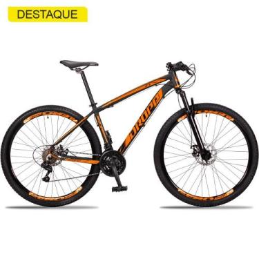 Imagem de Bicicleta 29 Dropp Z3 Câmbios Shimano 21V Freio a Disco, Preto, Laranj