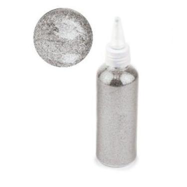 Imagem de Tubo de Glitter pra Balão 100g - Prata - 01 Unidade - Cromus Balloons 