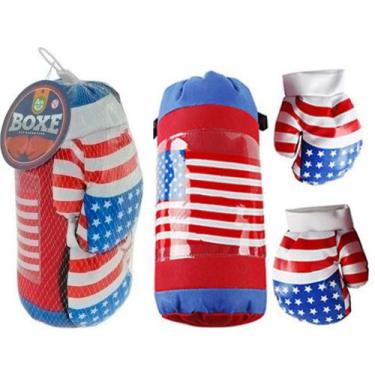 Imagem de Saco Pancada Infantil Brinquedo Criança Boxe Mma + Luvas - Ark Toys