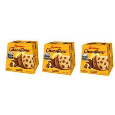 Imagem de Mini Chocotone Bauducco 80g Gotas Chocolate kit com 3 na Caixinha