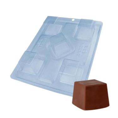 Imagem de Forma Especial Caixa Quadrada Com 3 Partes BWB Trufa Bombom Gourmet 