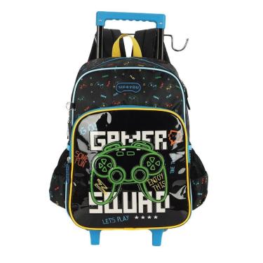 Imagem de Mochila de Rodinhas Com Alça Luxcel Up4You Gamer Preto