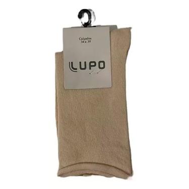 Imagem de Meia Cano Médio Lupo 04421-001 Feminina Sem Punho Algodão T. 34/39, 34
