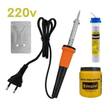 Imagem de Ferro de Soldagem Solda  Original Profissional EDA 40w + Estanho 25g +