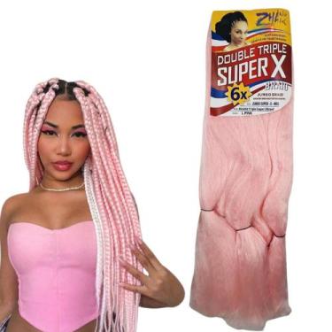 Imagem de Cabelo Jumbo Tranças Jumbão Super X 400 gramas - zhang, LIGHT PINK