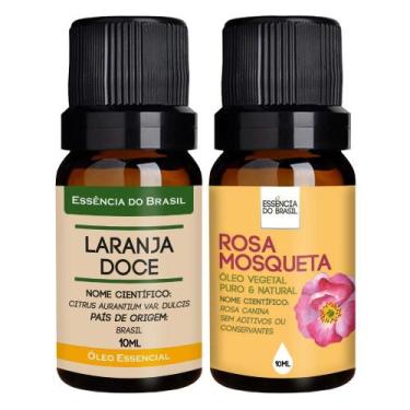 Imagem de Kit Óleo Essencial Laranja doce + Vegetal R. Mosqueta 10ml - Essência 