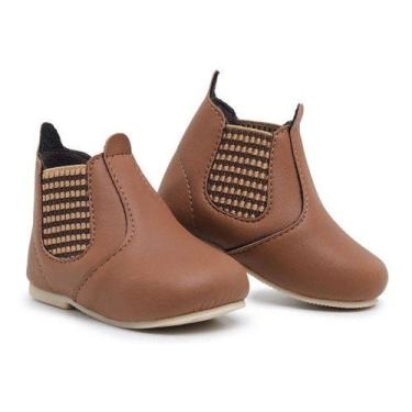 Imagem de Botina Infantil Bota Sapato Bebê Recém Nascido Coturno Menino Menina B