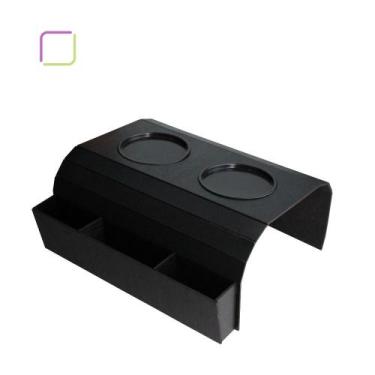 Imagem de Esteira para Sofá Porta Controle E Copos MDF - BOX FAN, Preto