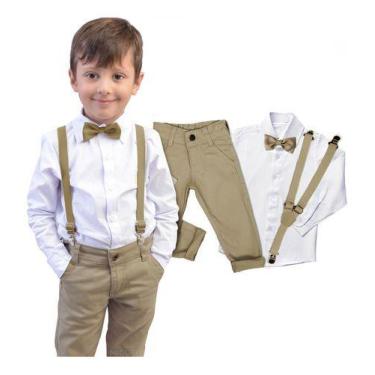 Imagem de Conjunto Batizado Manga Longa Calça Faca Bebe Infantil Cores e Tamanho