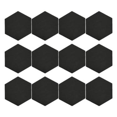 Imagem de Painel à Prova de Som Preto de 12 Unidades de 5,9 pol., Painel de Absorção de Som de Material de Poliéster de Alto Desempenho para Escritório Doméstico
