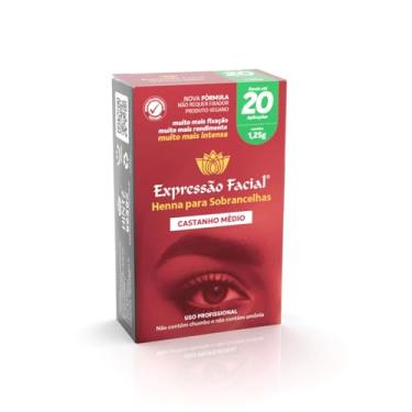 Imagem de Nova Henna Expressão Facial - Castanho Médio - 20 Aplicações (1,25g)