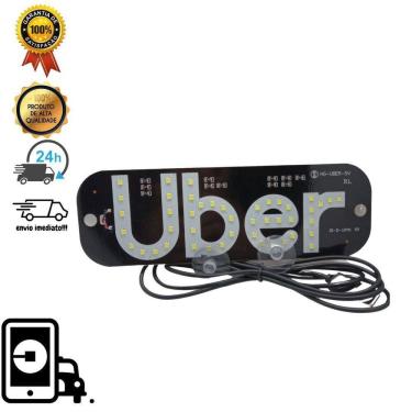 Imagem de Letras De Led Com A Palavra Uber