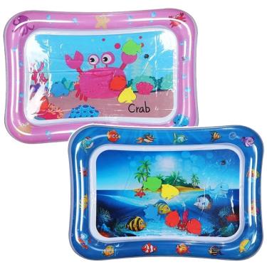 Imagem de Tapete de Atividades Para Bebês Inflável Interativo Aquario Almofada Sensorial Menina e Menino