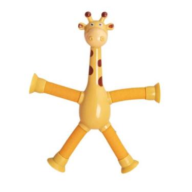 Imagem de Girafa Pop It Tubo Led Brinquedo De Puxar Colorido Un. AMARELO