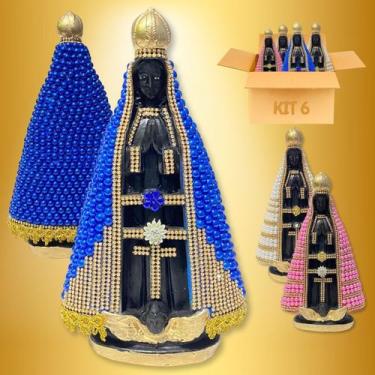 Imagem de Imagem Nossa Senhora Aparecida Grande Kit 6 Atacado Católico - Europio