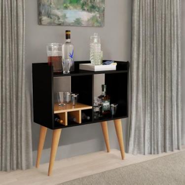 Imagem de Aparador Amanda MiniBar para Drinks Sala De Estar Moderna - Lucky Stor