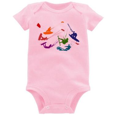 Imagem de Body Bebê Kite Surf Freestyle - Foca na Moda, Rosa bebê, M
