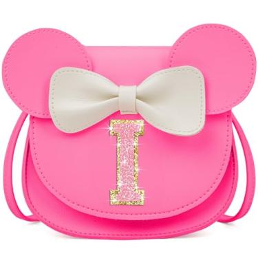 Imagem de OYLOLA Presentes de aniversário para meninas de 3, 4, 5, 6, 7 e 8 anos, bolsa infantil para meninas pequenas, presente para meninas, Rosa brilhante, I