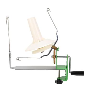 Imagem de Enrolador de fios, enrolador de novelos de fios operado manualmente, capacidade de 8 fios de 400 g, enrolador de lã de aço inoxidável para crochê, conjunto de suporte