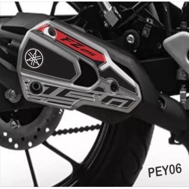 Imagem de Adesivo Protetor De Escapamento Resinado Yamaha Fz 25 Preto - Resitank