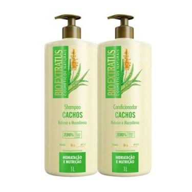 Imagem de Shampoo e Cond Cachos Bio Extratus Babosa e Macadâmia 1 Lt