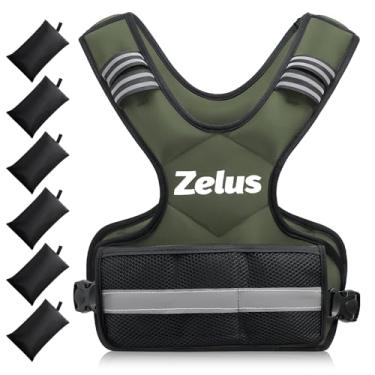 Imagem de ZELUS Colete ponderado para homens e mulheres, conjunto de exercícios de peso corporal ajustável para exercícios, 1,8 a 4,5 kg, 5 a 9 kg, 9 a 14,5 kg, com 6 pesos de ferro e areia para treinamento de