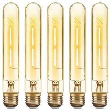 Imagem de Kit 5x Lâmpada Filamento LED Retrô T30 2W Branco Quente Bivolt