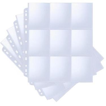 Imagem de Kit 30 Folhas Card Plástica Fichário 9 Bolsos Cartas Magic Pokémon - C