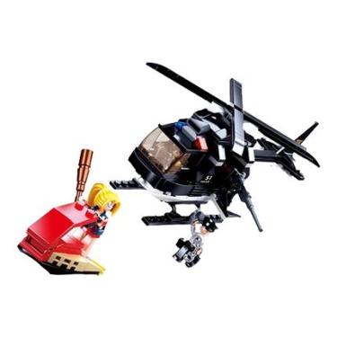 Imagem de Blocos de Montar Helicóptero da Policia 221 Peças Multikids - BR1459 BR1459