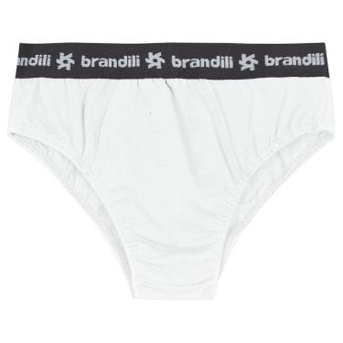 Imagem de Cueca Infantil Menino De Cotton Brandili Branco