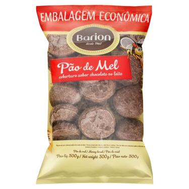 Imagem de Pão de mel tradicional com cobertura de chocolate ao leite barion pacote 300G