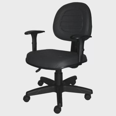 Imagem de Cadeira Escritório Giratória Gomada Back System Braço Regulável Executiva Metal Wood Design