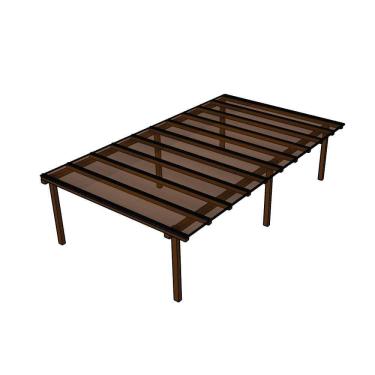 Imagem de Kit Policarbonato Bronze 6mm 7,00m X 6,00m - Perfis Naturais